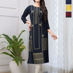 Anouk Rustic Women Pack Of 4 Ethnic Motifs Printed Regular Straight Calf Length Kurtas-picture-51