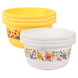 Aura White & White 6 Pieces Printed Bath Accessories-image-62