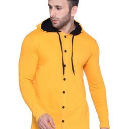BEYOU FASHION Men Hooded Pockets Slim Fit T-shirt-image-64