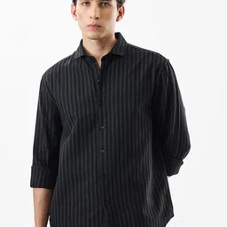 Snitch Multi Striped Pure Cotton Semiformal Shirt-image-81