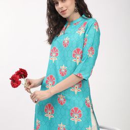 R&B Floral Printed Straight Kurta-image-58