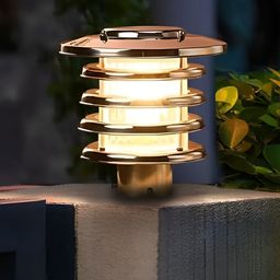 KINIS White Cylindrical Shaped Weatherproof & Rust Resistant Outdoor Pole Lamp-21