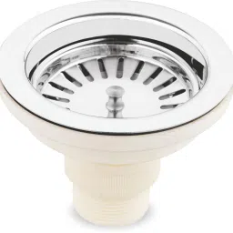 304 Grade Stainless Steel and PVC 4.5 Inches Kitchen Sink Coupling Drain Outlet and Connector (Chrome Finish) Cartridge Faucet-image-7