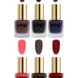 VOLO Set Of 6 Velvet Matte Nail Polish - 8 ml Each-85