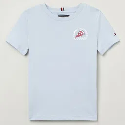 Tommy Hilfiger Boys Printed V-Neck Extended Sleeves Applique T-shirt-image-30