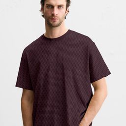 EXILION Self Design Round Neck Drop Shoulder Oversized T-shirt-picture-32