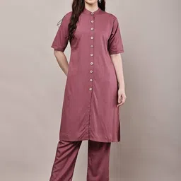 DREAM X FASHION Women Regular Pure Cotton Kurta with Trousers-picture-30