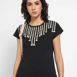 Honey by Pantaloons Women Extended Sleeves Cotton Top-image-90