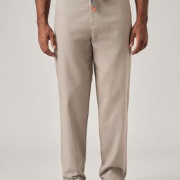 Banana Club Men Linen-Look Cotton Trousers-image-51