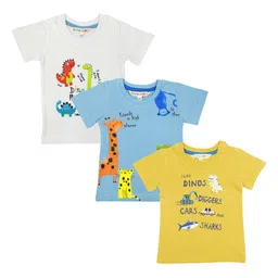 TIDY SLEEP Kids 3 Printed Moisture Wicking Applique T-shirt-59