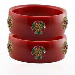 Vidhya Kangan Women Red Bangle-image-35