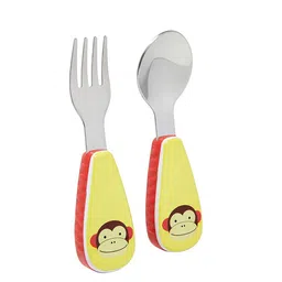 Skip Hop Yellow & Red Zoo Monkey Fork & SpoonUtensils image 4
