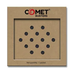 Comet Busters 14-Pcs Traditional Designer Bindi - Black-15