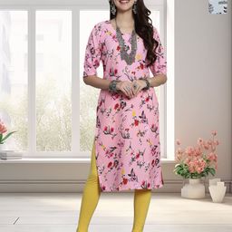 HERE&NOW Women Pack Of 2 Ethnic Motifs Printed Daily Straight Kurtas-image-62