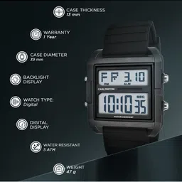 CARLINGTON Men Dial & Straps Digital Multi Function Watch Endurance 9136 Black image 2