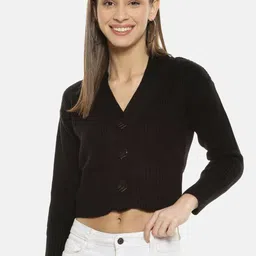 Campus Sutra Women Crop Cardigan-image-66