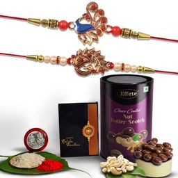 DeoDap Unisex 4 Pieces Rakhi Gift Set-image-43