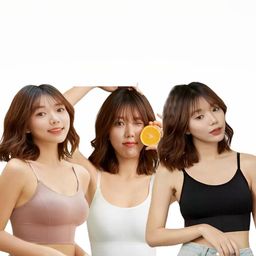 BRAAFEE Pack of 3 Girls Cotton Padded Teenager Full Coverage Sports Bra-image-51