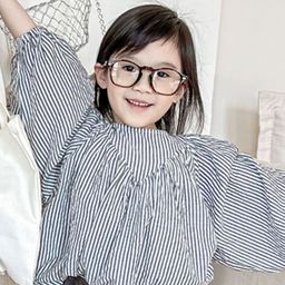 LULU & SKY Striped Extended Sleeves Cotton Top-image-27
