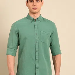 Linen Club Men Contemporary Slim Fit Opaque Casual Shirt-picture-44