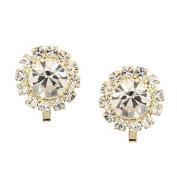 FirstBlush Gold-Plated Artificial Stones Studded Circular Shaped Non Pierced Earrings-30