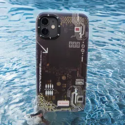 CASE CREATION Abstract Circuit Printed Impact Resistant iPhone 14 Pro Back Case image 4