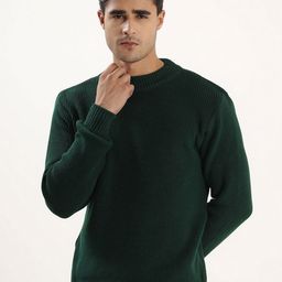 KVETOO Men High Neck Ribbed Woollen Pullover-image-48
