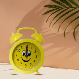 Analog Yellow, White Clock-14