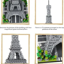 dherik tradworld Building Blocks Architecture Eiffel Tower Micro Mini Block Set image 5