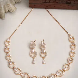 NVR Gold-Plated AD Studded Jewellery Set-image-20