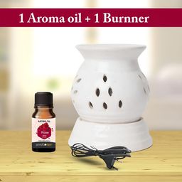 PEEPALCOMM 2Pcs White Electric Scented Diffuser With Rose Oil - 10 ml-53