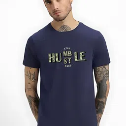 Moda Rapido Men Typography Printed Round Neck Cotton T-shirt-picture-0