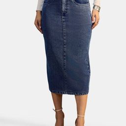 HERE&NOW A-Line Midi Slit Skirt-image-53
