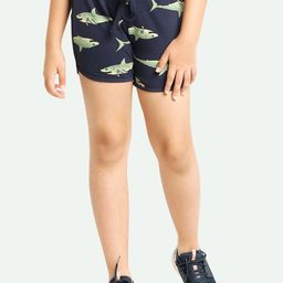 ariel Girls Graphic Printed Cotton Shorts-image-77