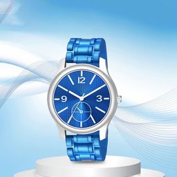 Gopal Shopcart Unisex Round Dial Analogue Watch 1017SLV M5 BLU D 801BLU-image-59
