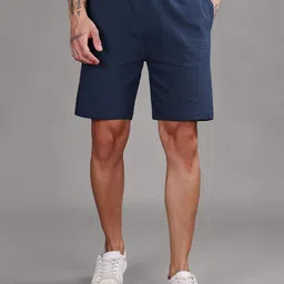 String Scape Men Ribbed Textured Cotton Shorts-image-80