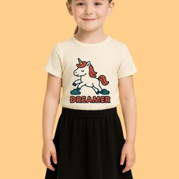 KIDDY STAR Girls Printed T-shirt with Skirt-image-66