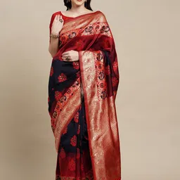 Anouk Rustic Woven Design Zari Silk Blend Kanjeevaram Saree-1
