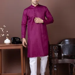 DEVOILER Men Regular Kurta with Pyjamas-image-8
