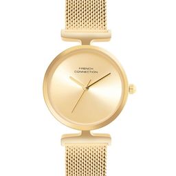 French Connection Women Round Dial & Stainless Steel Textured Straps Analogue Watch FCU7GM-image-75