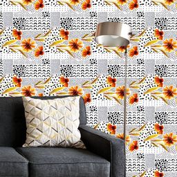 ArtzFolio Printed UV-Resistant Anti-Bacterial Autumn Dahlia Flowers Peel & Stick Wallpaper-image-59