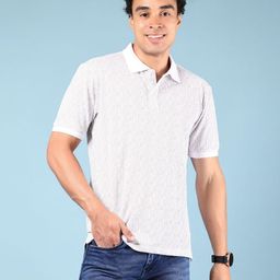 V-Mart Men Printed Polo Collar Pockets T-shirt-picture-39