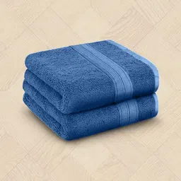 Raymond Home 2-Pcs Navy Blue 450 GSM Cotton HandTowels-image-57