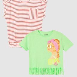 Fame Forever by Lifestyle Girls Pack of 2 Printed Cotton T-shirts-picture-37