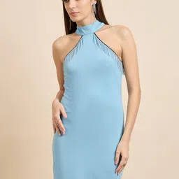 STYLECAST X KASSUALLY Women Halter Neck Bodycon Above Knee Dress-picture-24