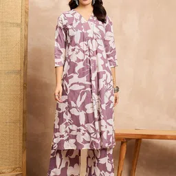 all about you Floral Printed A-Line Tunic with Palazzos Co-Ords-picture-9