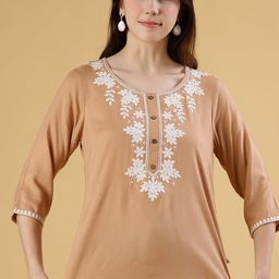 V-Mart Ethnic Motifs Embroidered Thread Work Kurti-picture-27