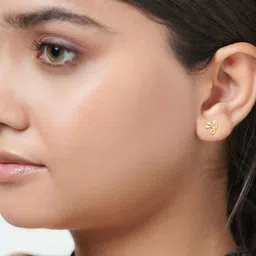 BHIMA 22K BIS Hallmark 916 Purity Yellow Gold Tiny Dot Earring-43