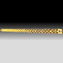 Dynamic Retail Global Men Stainless Steel Gold-Plated Link Bracelet-16
