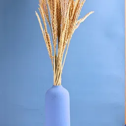 WEAVING HOMES Cream-Coloured Dried Natural Wheat Flower Bunch-15